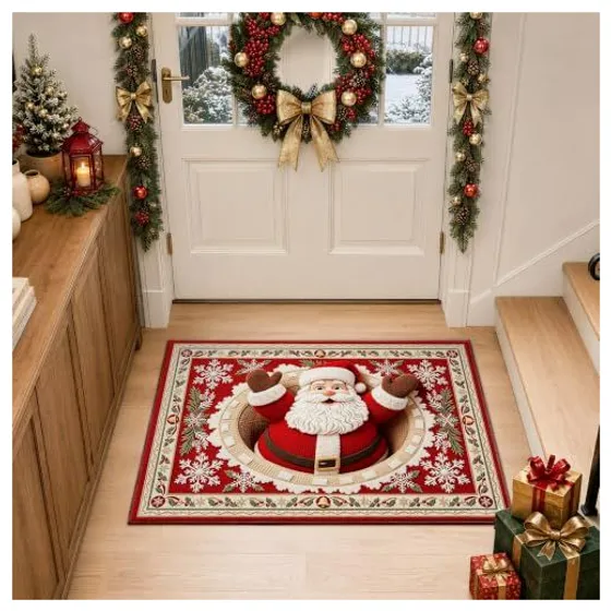 FMFUNCTEX Christmas Washable Rug — Santa Claus